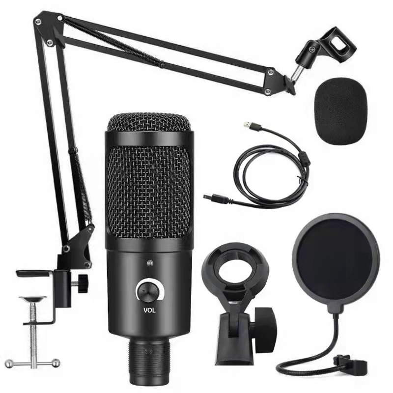 Pc Gaming Live Streaming - Mikrofon Perekam Mikrofon Kondensor USB dengan