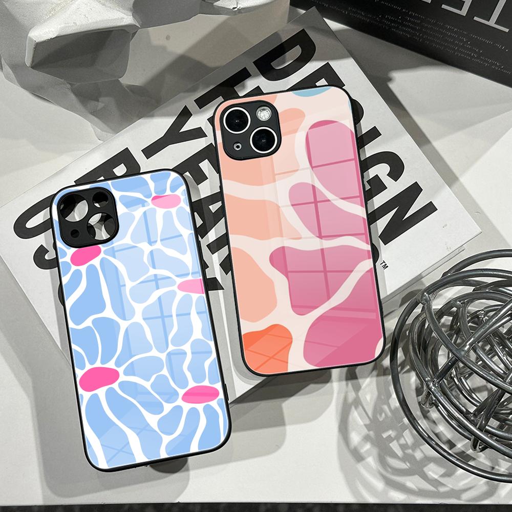 Pc Case Tempered Glass - Casing HP Clmj Motif Bunga Warna-warni