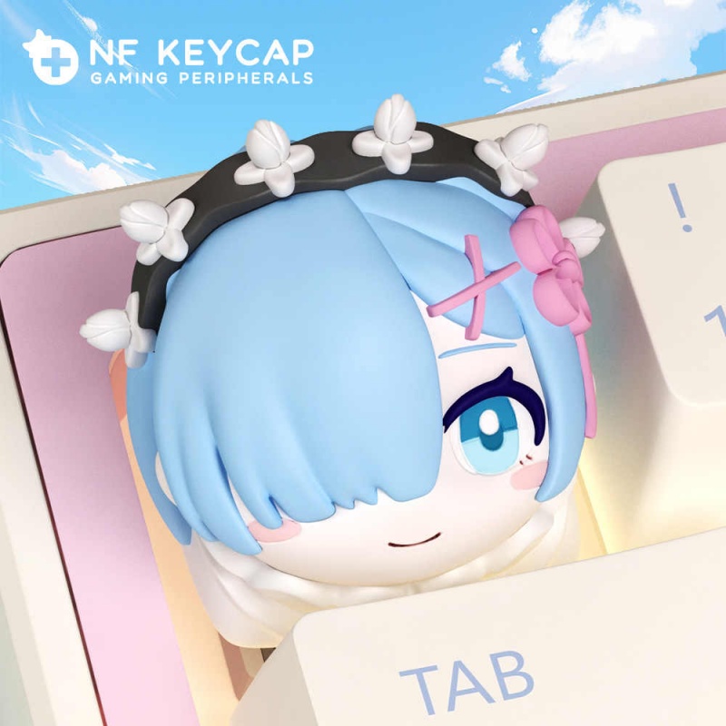 Custom Keycaps - Keycap Anime Rem Individualitas Seni Kreatif