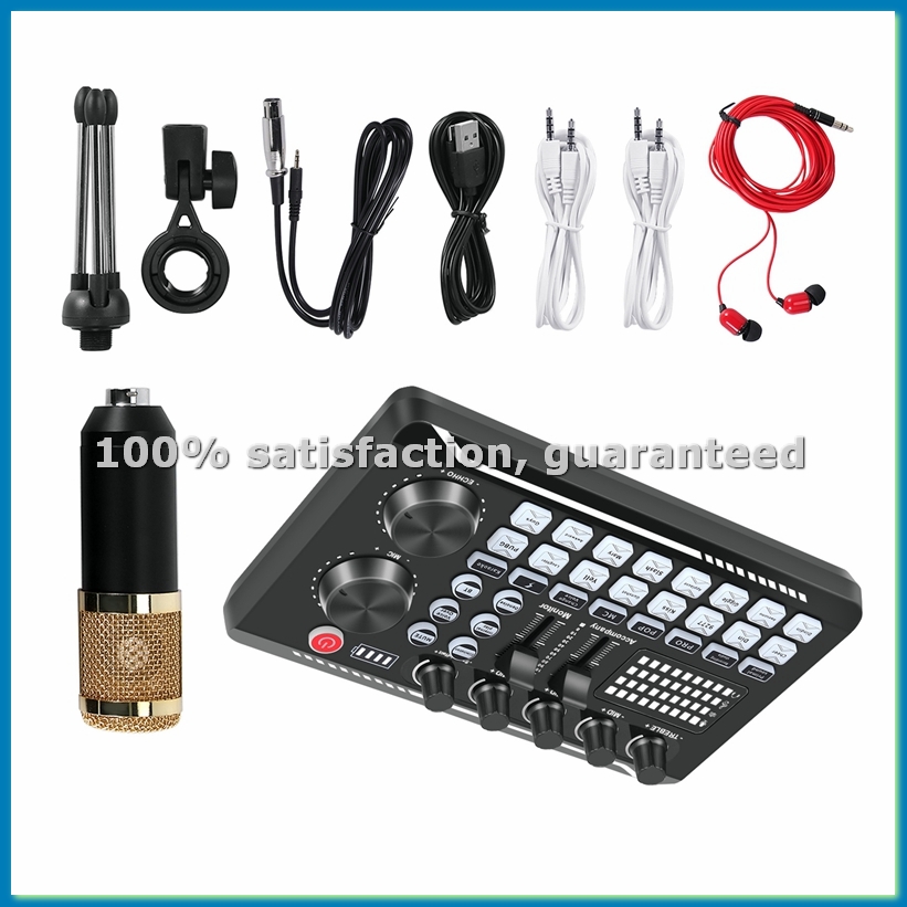 Pc Gaming Live Streaming - Kit Kartu Suara F998, Kit Mikrofon