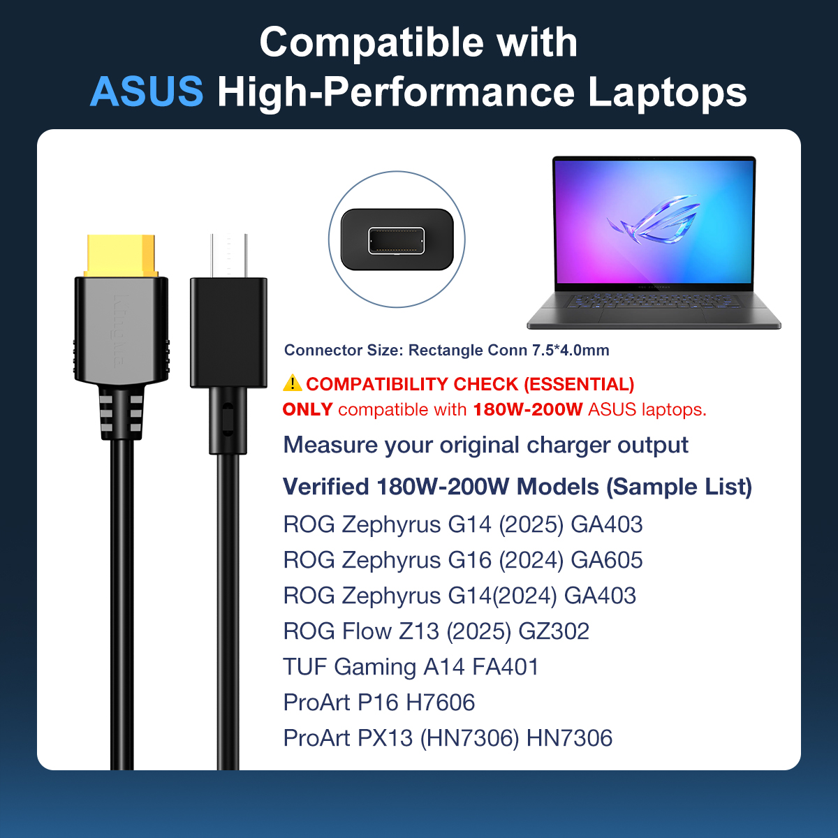 Charger Laptop 200W 260W untuk - Pc Gaming Asus ulasan dan harga