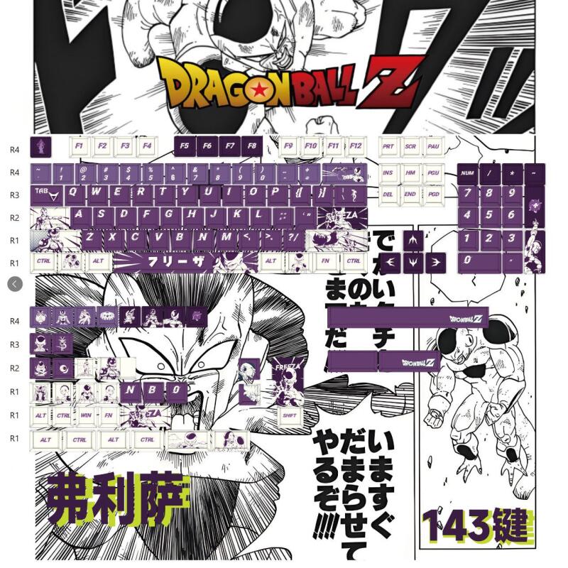 Keycap Dragon Ball Frieza King - Custom Keycaps ulasan dan harga