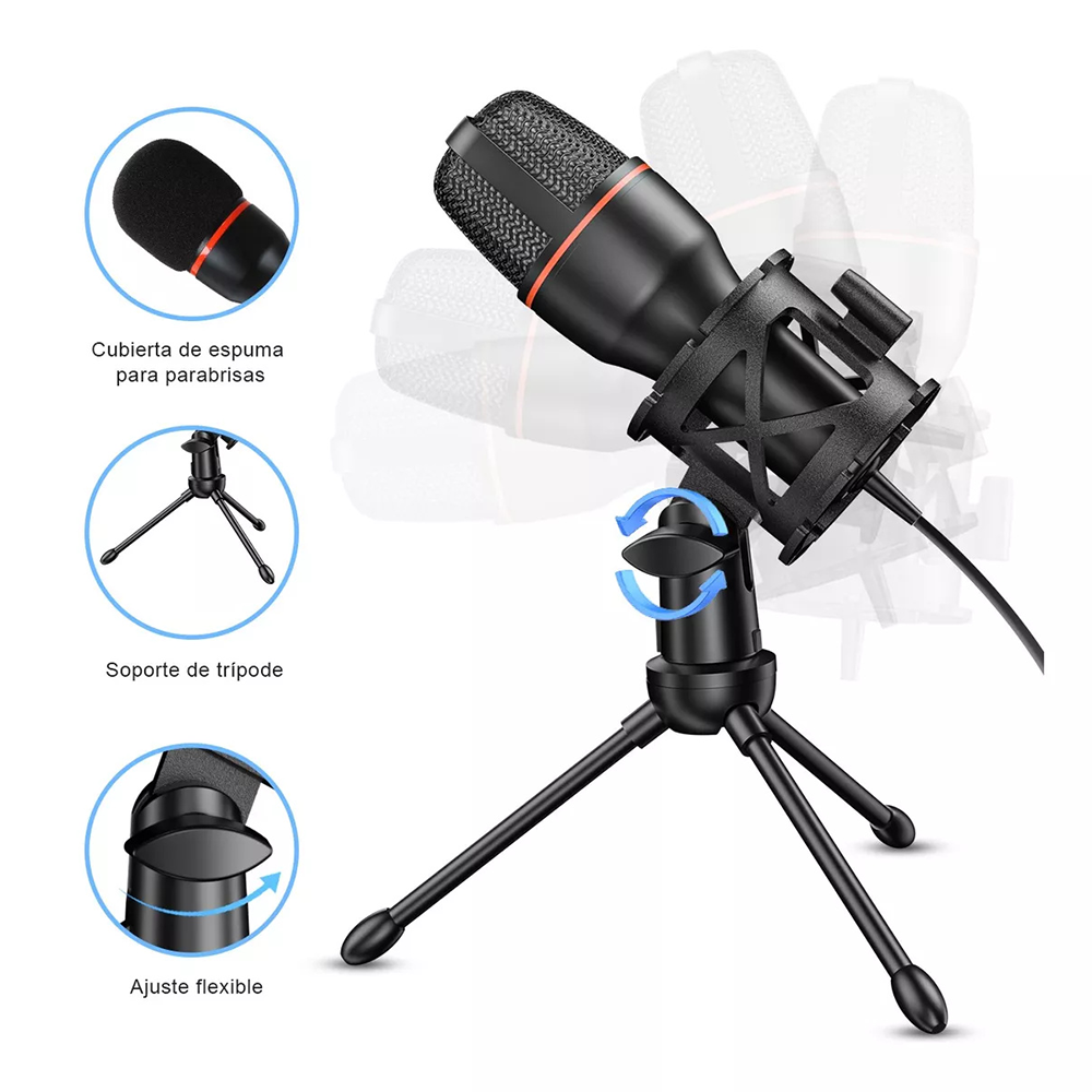 Mikrofon Kondensor USB Berkabe - Pc Gaming Live Streaming ulasan dan harga
