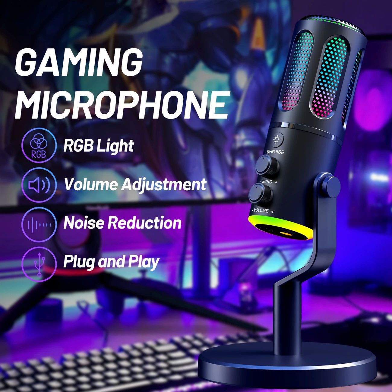 Mikrofon Gaming USB SU8 untuk  - Pc Gaming Live Streaming ulasan dan harga
