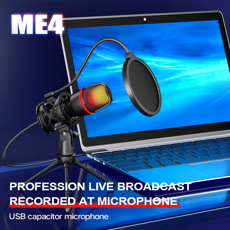 Mikrofon Kondensor Profesional - Pc Gaming Live Streaming ulasan dan harga