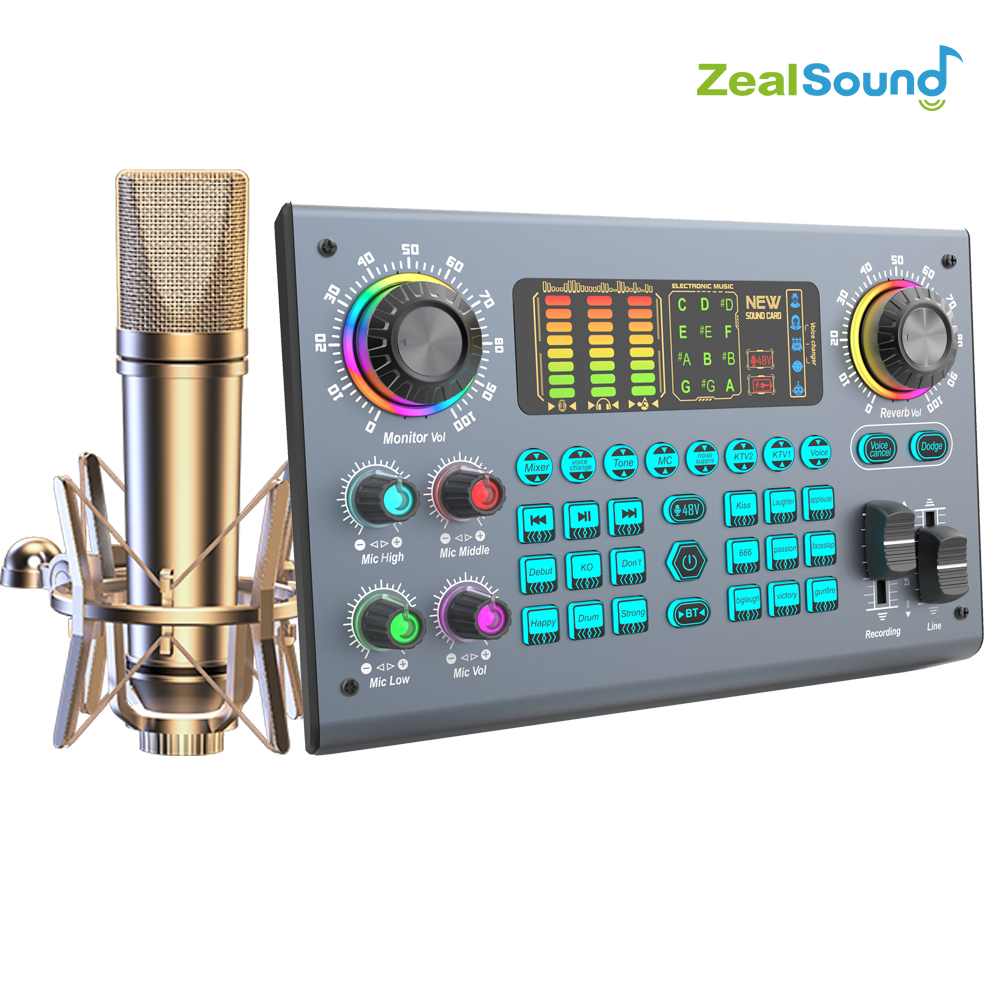 Zealsound mikrofon, paket pera - Pc Gaming Live Streaming ulasan dan harga