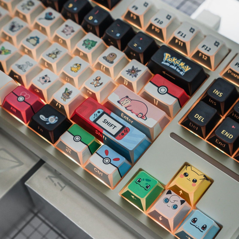 Keycaps Pokémon Lipat Transpar - Custom Keycaps ulasan dan harga