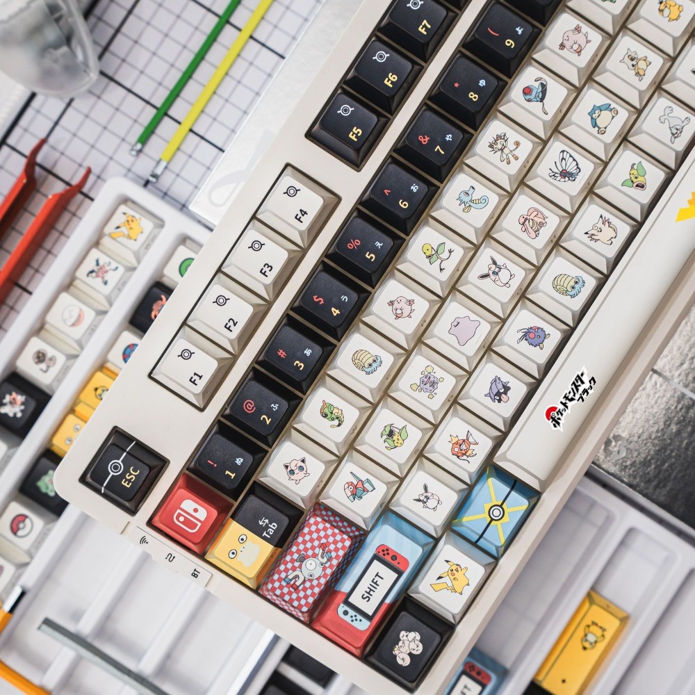 Keycaps Pokémon Lipat Transpar - Custom Keycaps ulasan dan harga