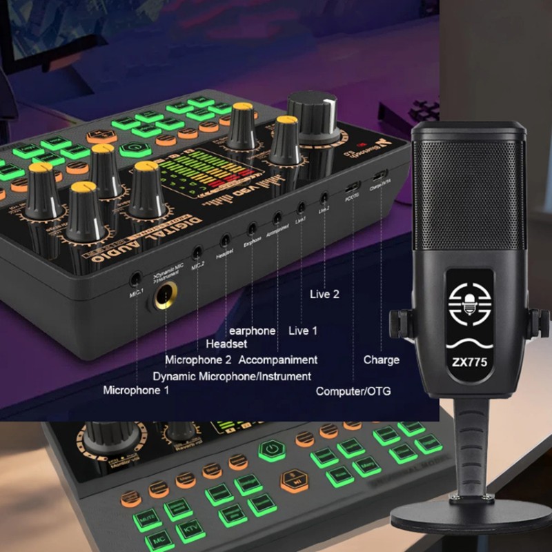 A41Z-V90+ZX775 Set Kartu Suara - Pc Gaming Live Streaming ulasan dan harga