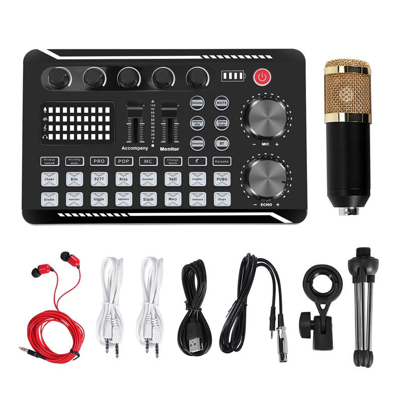 Kit Kartu Suara F998, Kit Mikr - Pc Gaming Live Streaming ulasan dan harga