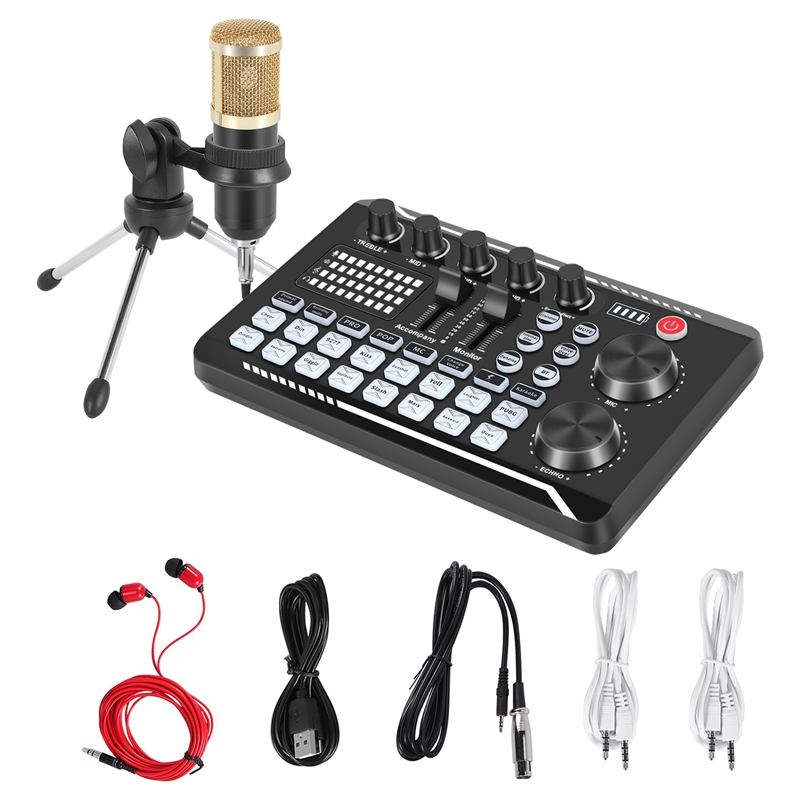 Kit Kartu Suara F998, Kit Mikr - Pc Gaming Live Streaming ulasan dan harga