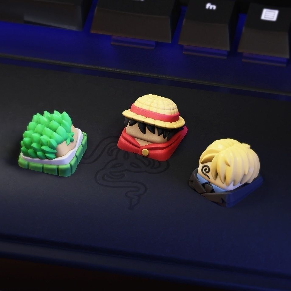 Baru Kawaii ONE PIECE Luffy Ke - Custom Keycaps ulasan dan harga