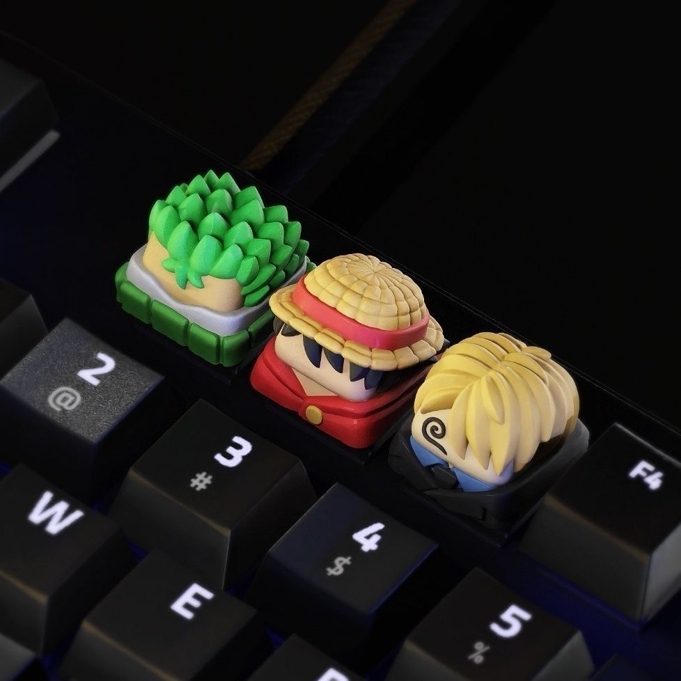 Baru Kawaii ONE PIECE Luffy Ke - Custom Keycaps ulasan dan harga